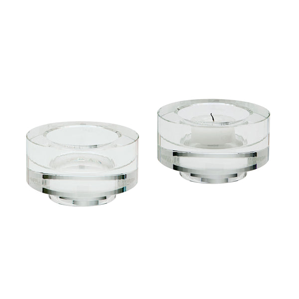 Fluted Crystal Votive -Set of 2