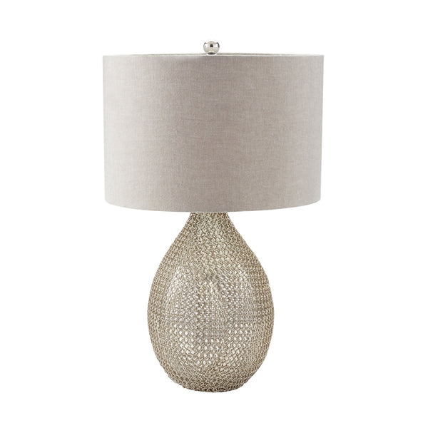 Chain Mail 1 Light Table Lamp in Mercury And Nickel