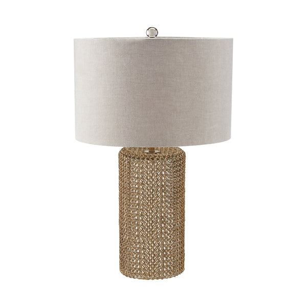 Chain Mail 1 Light Table Lamp in Mercury And Gold