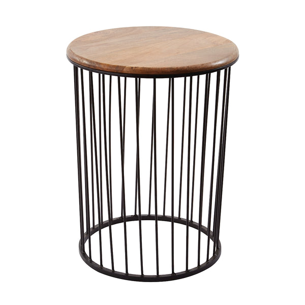 Teak And Metal Carousel Table - Tall