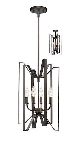 Z-Lite Marsala 4 Light Pendant 4000-4BRZ