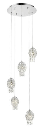 Z-Lite Nabul 5 Light Pendant 889CH-5A