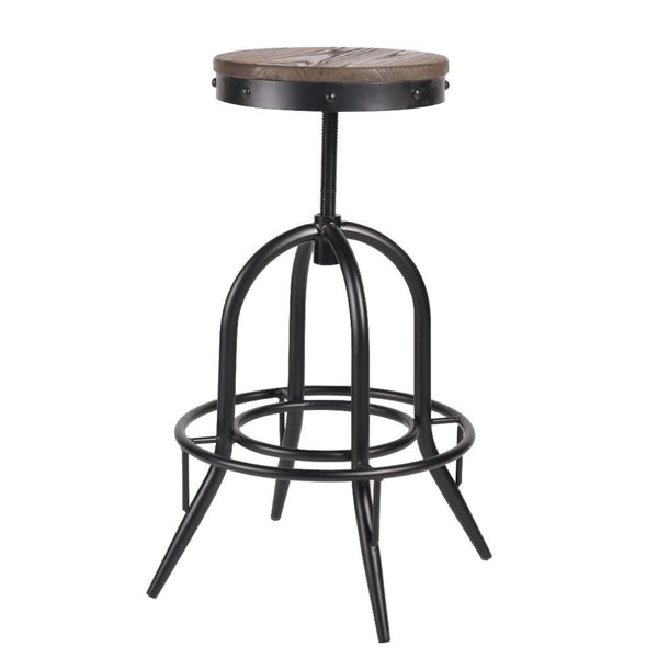 The Urban Port Fashionable Tolix Barstool Black by Urban Port