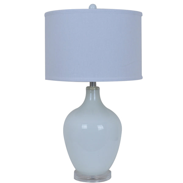 Crestview Avery White Table Lamp CVABS811A