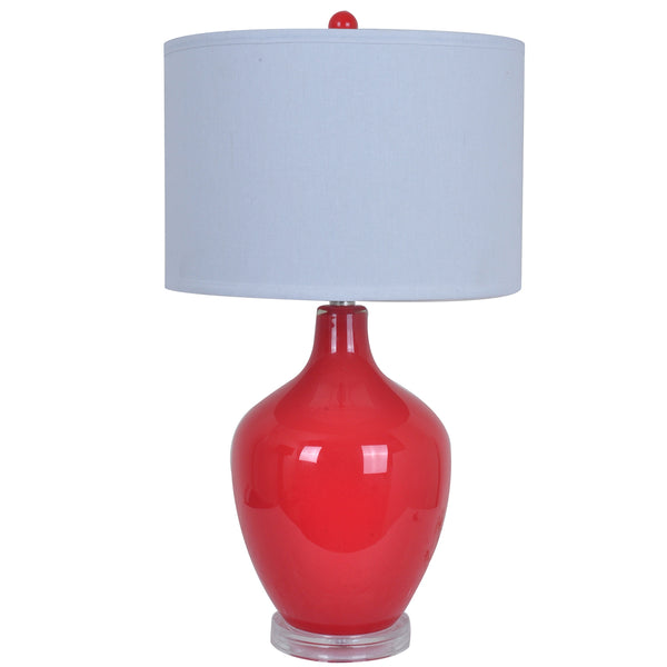 Crestview Avery Red Table Lamp CVABS811C