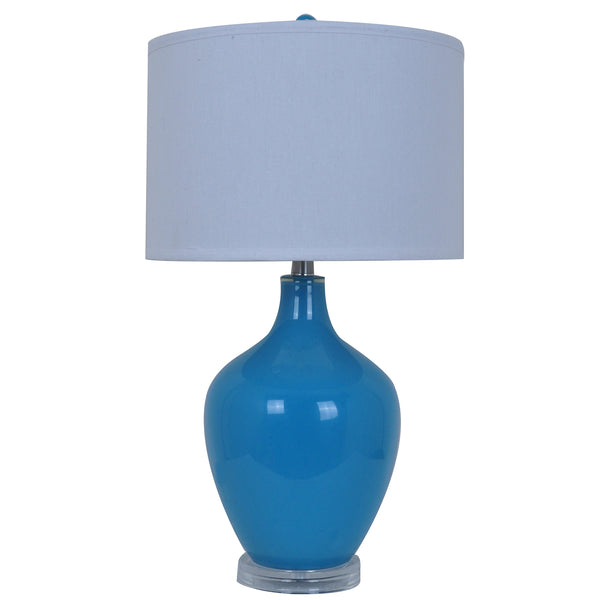 Crestview Avery Blue Table Lamp CVABS811F