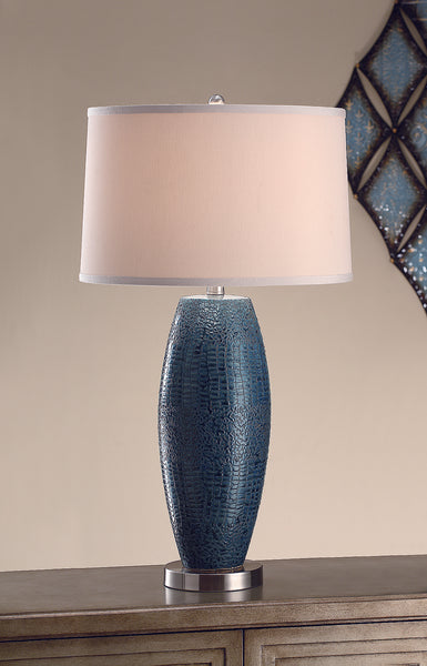 Crestview Melrose Blue Table Lamp CVAP1348