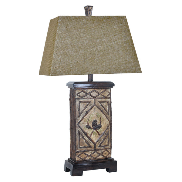 Crestview Pinecone Lodge Table Lamp CVAVP107