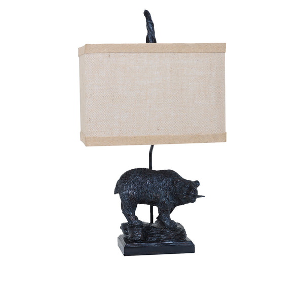 Crestview Fishing Bear Table Lamp CVAVP133