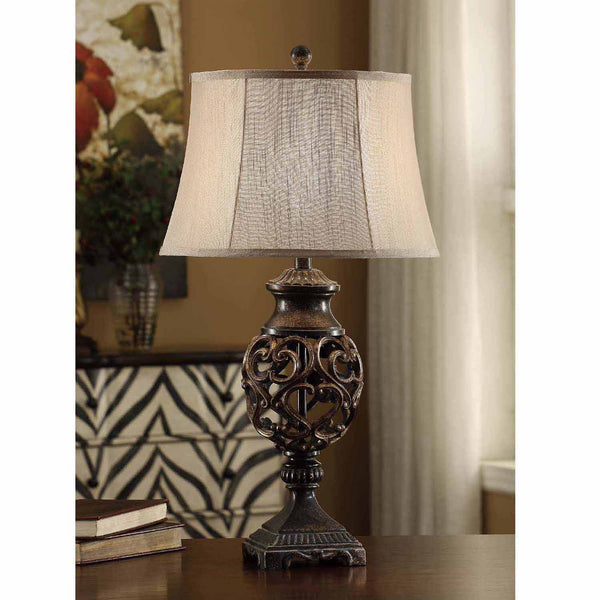 Crestview Scrolled Iron Table Lamp CVAVP235