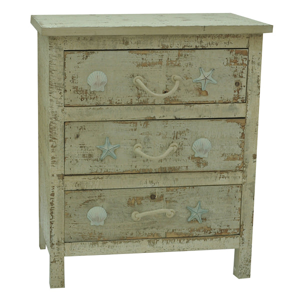 Crestview Seaside Sand 3 Drawer Chest CVFZR1008