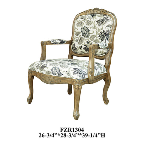 Crestview Huntley Pattern Fabric Accent Chair CVFZR1304