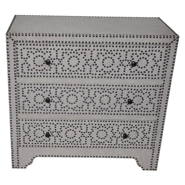 Crestview Springfield 3 Drawer Nailhead Chest CVFZR1508