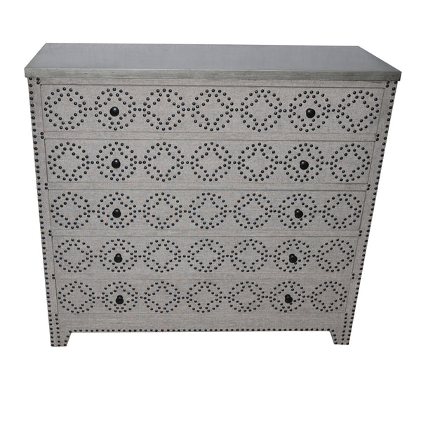 Crestview Springfield 4 Drawer Nailhead Chest CVFZR1510