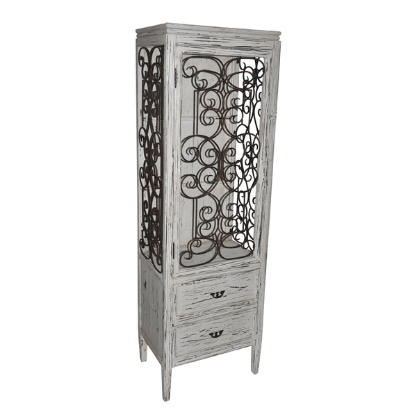Crestview Santa Rosa Distressed Metal and Wood Cabinet CVFZR1511