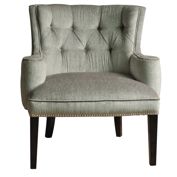 Crestview Fifth Ave Textured Silver Nailhead Chair CVFZR677