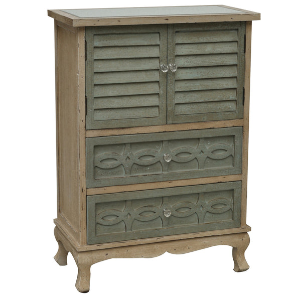 Crestview Biscayne 2 Drawer 2 Door Cottage Cabinet CVFZR697