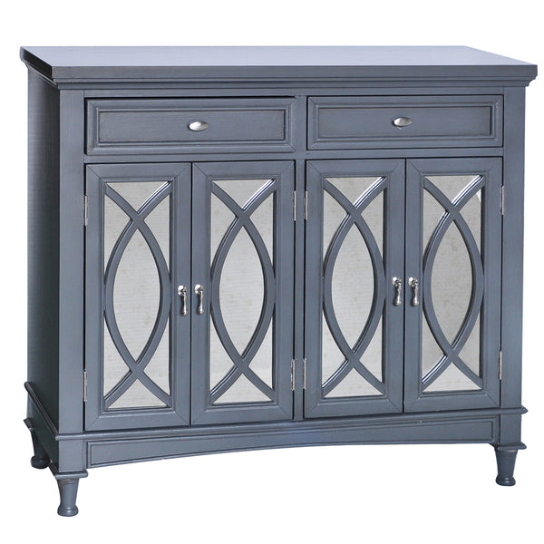 Crestview Park Avenue Grey & Mirror Sideboard CVFZR947