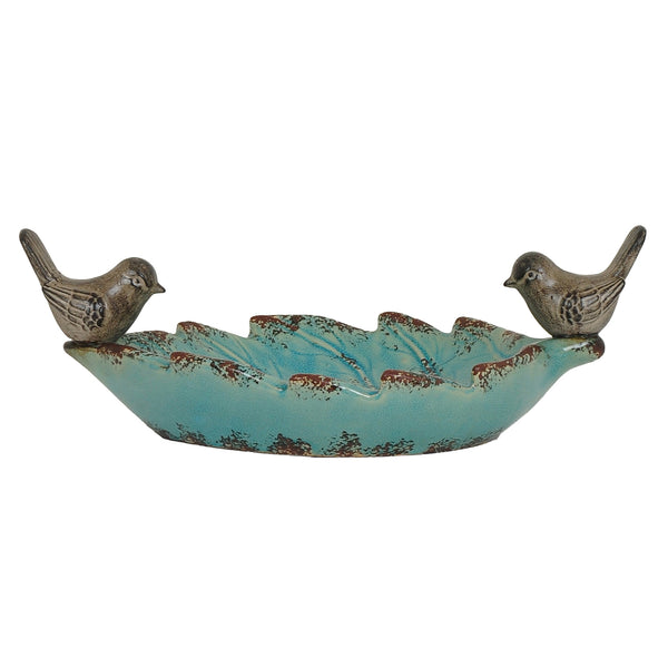 Crestview Bird Leaf Platter CVTRA363