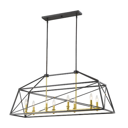 Z-Lite Tressle 8 Light Pendant 447-44BZGD