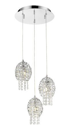 Z-Lite Nabul 3 Light Pendant 889CH-3A