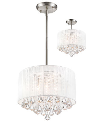 Z-Lite Aura 4 Light Pendant 891-16W-C