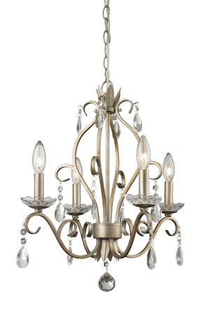 Z-Lite Princess Chandeliers 4 Light Mini Chandelier 424AS