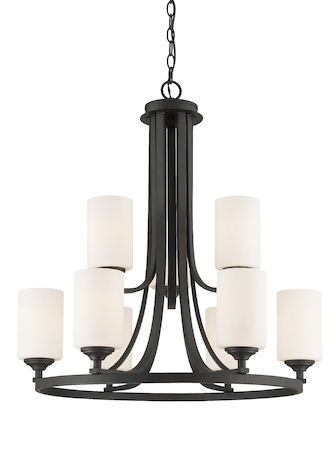 Z-Lite Bordeaux 9 Light Chandelier 435-9BRZ