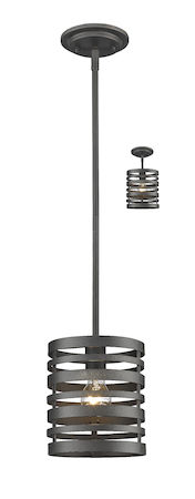 Z-Lite Memphis 1 Light Mini Pendant 441MP-BRZ