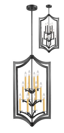 Z-Lite Zander 12 Light Pendant 6008-12BRZ