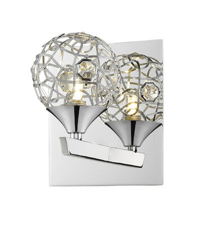 Z-Lite Nabul 1 Light Wall Sconce 889CH-1S-LED