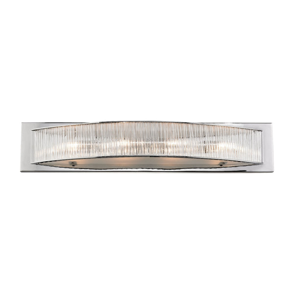 Somerset 4 Light Vanity In Crystal Glass And Chrome