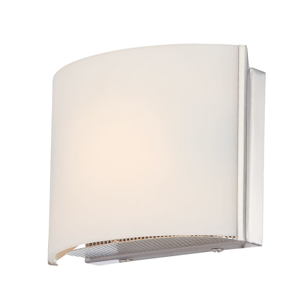 Pandora 1 Light Vanity In Chrome And White Opal Glass