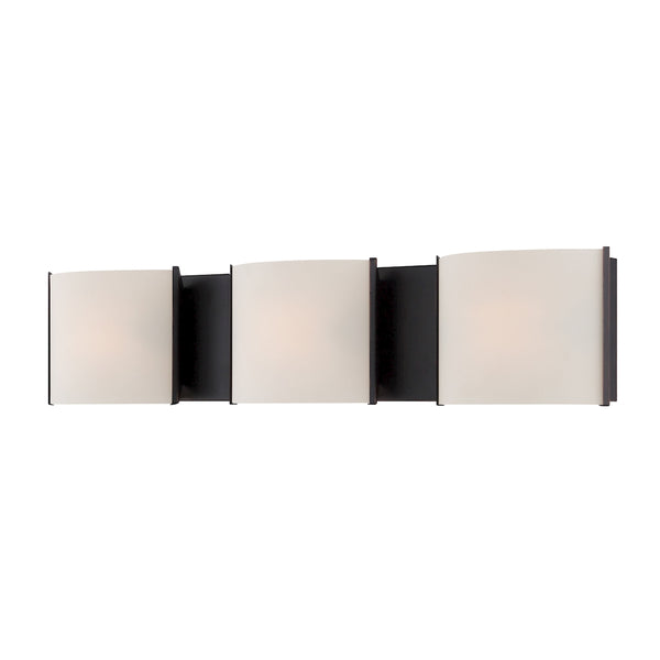 Pandora 3Lt Bath & Vanity W White Opal Glass & Orb Finish