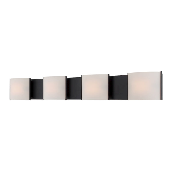 Pandora 4Lt Bath & Vanity W White Opal Glass & Orb Finish