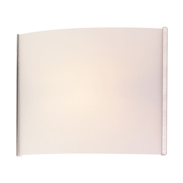 Pannelli 1 Light Vanity In Stainless Steel And Hand-Moulded White Opal Glass