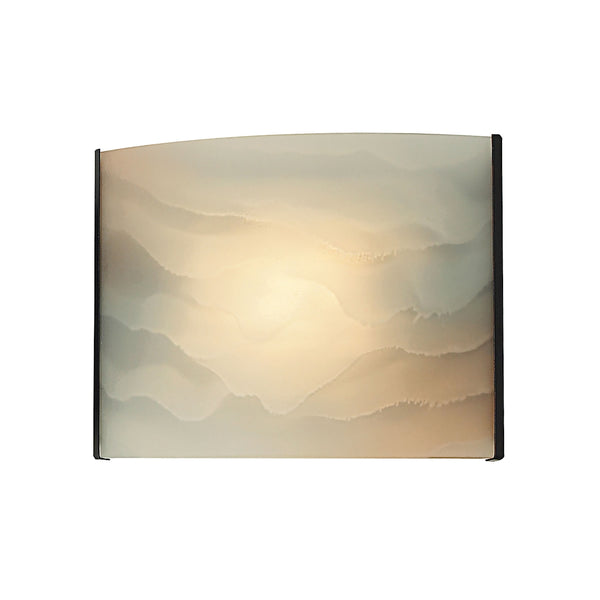Pannelli 1 Light Vanity In Oil Rubbed Bronze And Hand-Moulded Honey Alabaster Glass