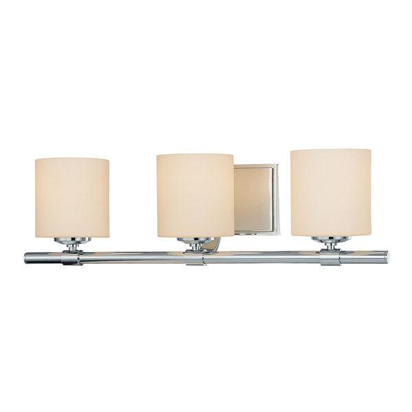Slide 3 Light Vanity In Chrome And White Opal Glass