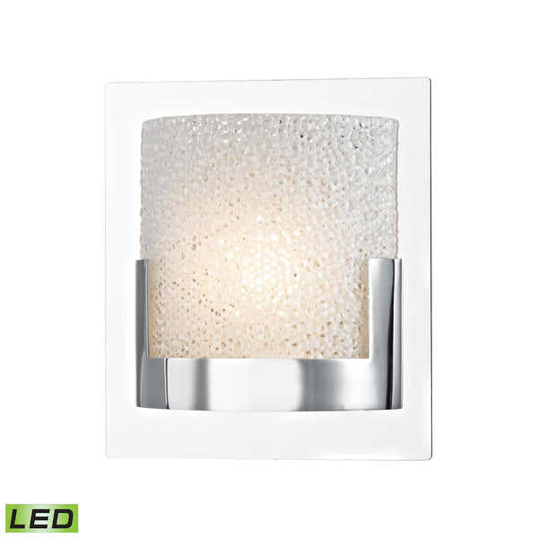 Ophelia 1 Light LED Vanity In Chrome And Clear Glass