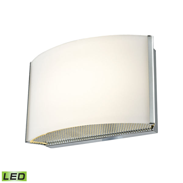 Pandora LED 1 Light LED Vanity In Chrome And Opal Glass