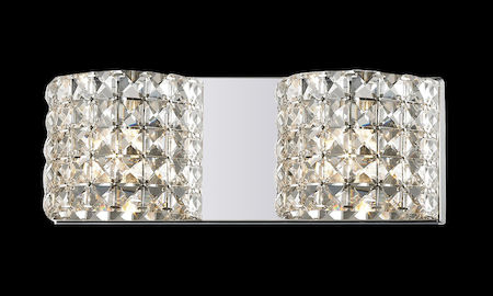 Z-Lite Panache 2 Light Crystal Vanity Light 867-2V-LED