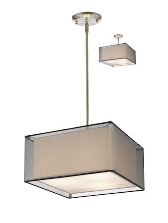 Z-Lite Sedona 3 Light Convertible Pendant 193-15BK-C