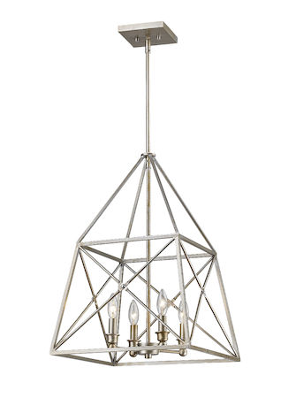 Z-Lite Tressle 4 Light Pendant 447-4AS