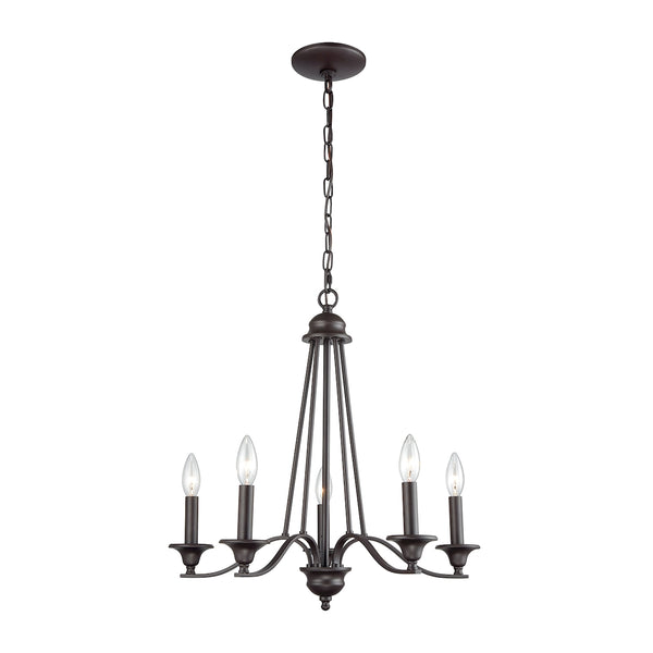 Farmington 5 Light Chandelier In Oil Rubbed Bronze