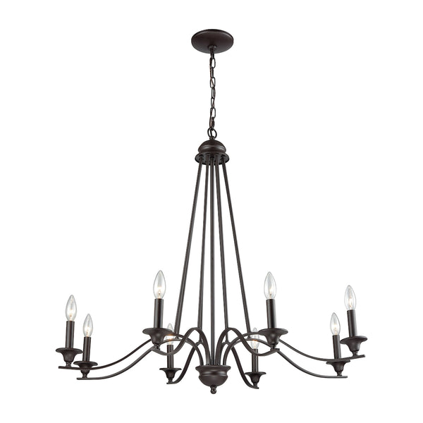 Farmington 8 Light Chandelier In Oil Rubbed Bronze