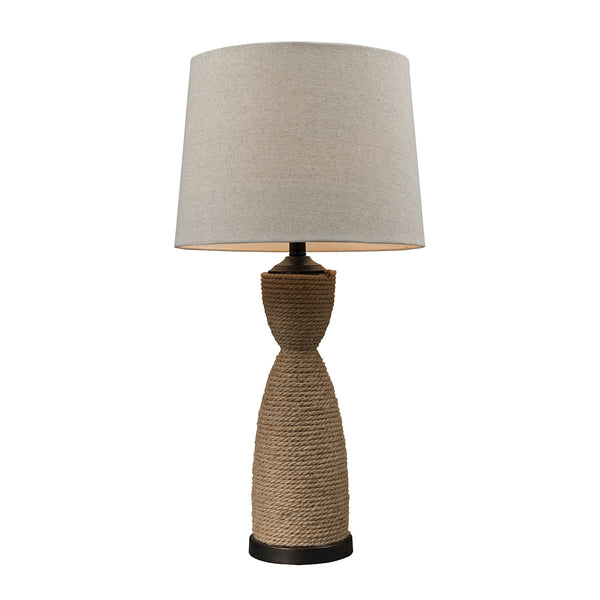 Wrapped Rope 1 Light Table Lamp in Dark Brown And Sandstone