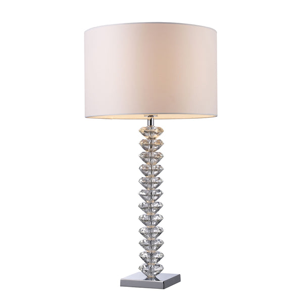 Modena Solid Clear Crystal Table Lamp