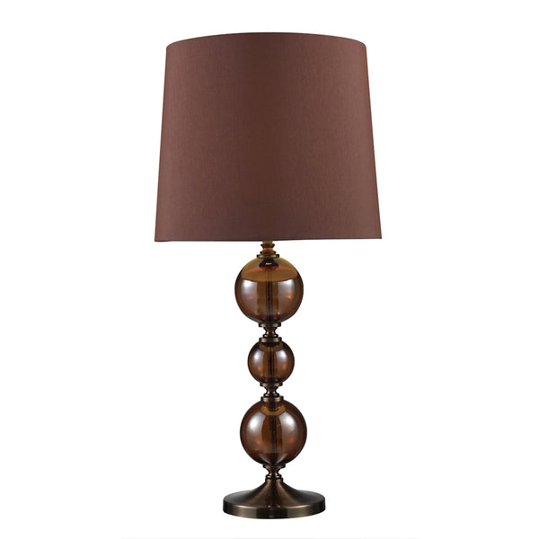 Dravos 1 Light Table Lamp In Bronze And Coffee Plating