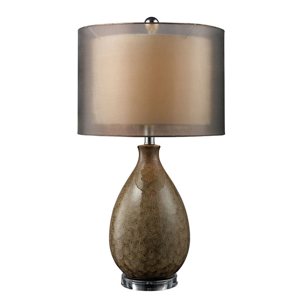 Brockhurst Table Lamp In Francis Fawn Finish With Bronze Organza Shade