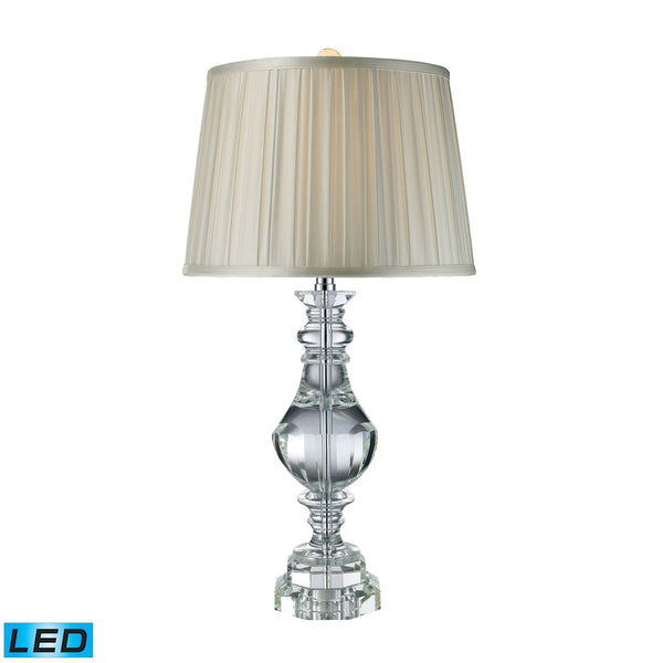 Donaldson LED Table Lamp In Clear Crystal And Pure White